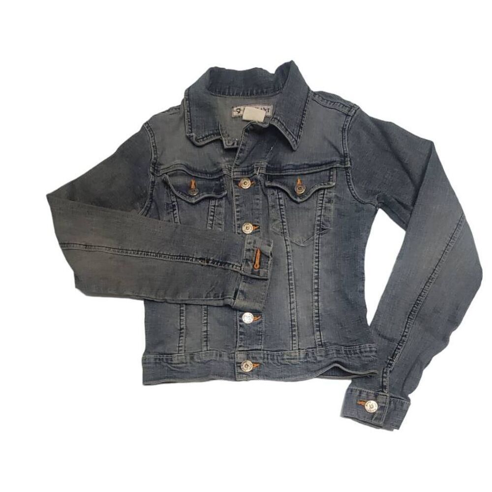 Nine Planet Denim Jean Jacket Stretch Vintage Wash  Size S/CH